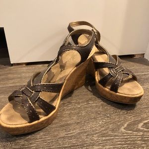 Brown wedge heels size 7